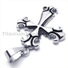 Vintage Kreuz Titan Anhänger - Kostenlose Kette