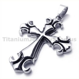 Vintage Kreuz Titan Anhänger - Kostenlose Kette