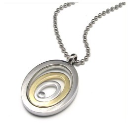 Mode Drei Ringe Schatz Geschenk Titan Halskette Anhänger
