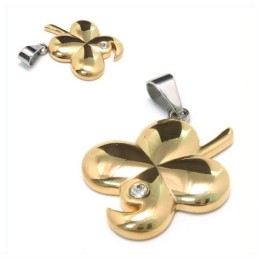 Mode Goldene Blume Geschenk Titan Halskette Anhänger