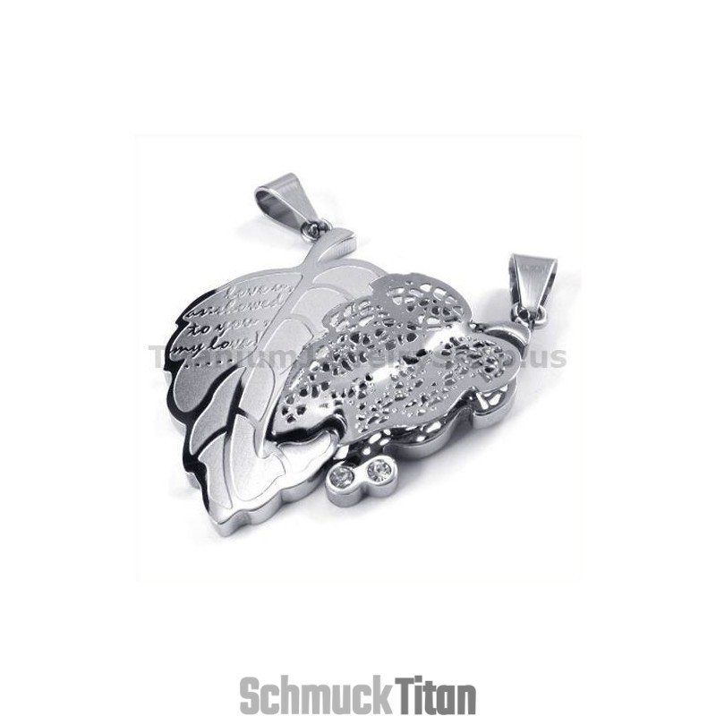 Love You Titan-Anhänger Für Liebhaber Mit Diamantfreien Ketten