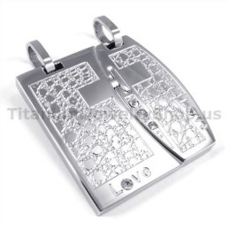 Love Titanium Lovers Anhänger Mit Diamantfreien Ketten