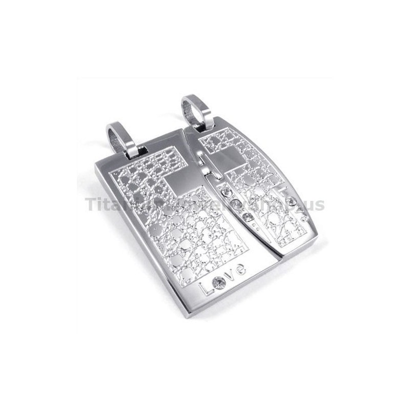 Love Titanium Lovers Anhänger Mit Diamantfreien Ketten Love Titanium Lovers Anhänger Mit Diamantfreien Ketten