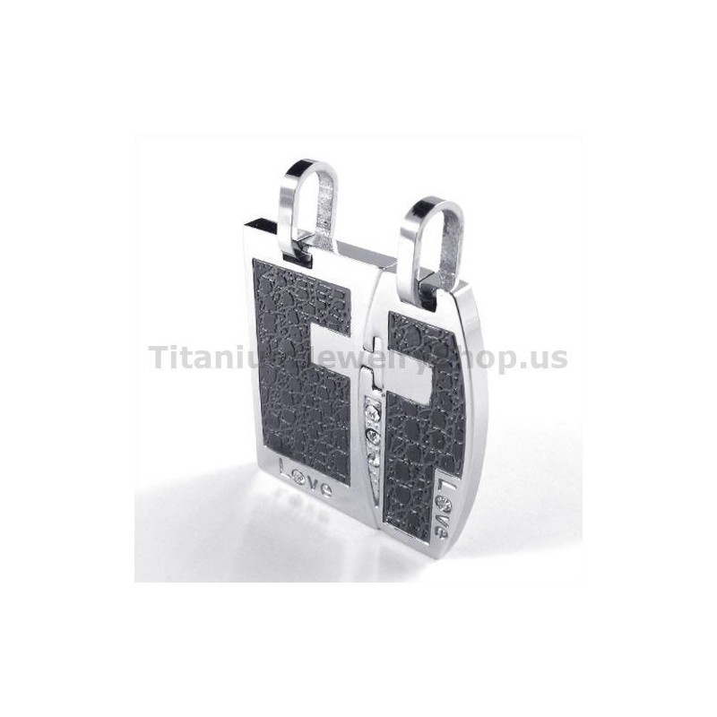 Love Anhänger Aus Schwarzem Titan Für Liebhaber Mit Diamantfreien Ketten Love Anhänger Aus Schwarzem Titan Für Liebhaber Mit Diamantfreien Ketten
