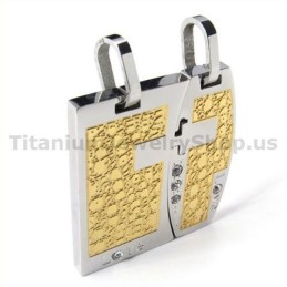 Love Goldene Titan-Anhänger Für Liebhaber Mit Diamantfreien Ketten