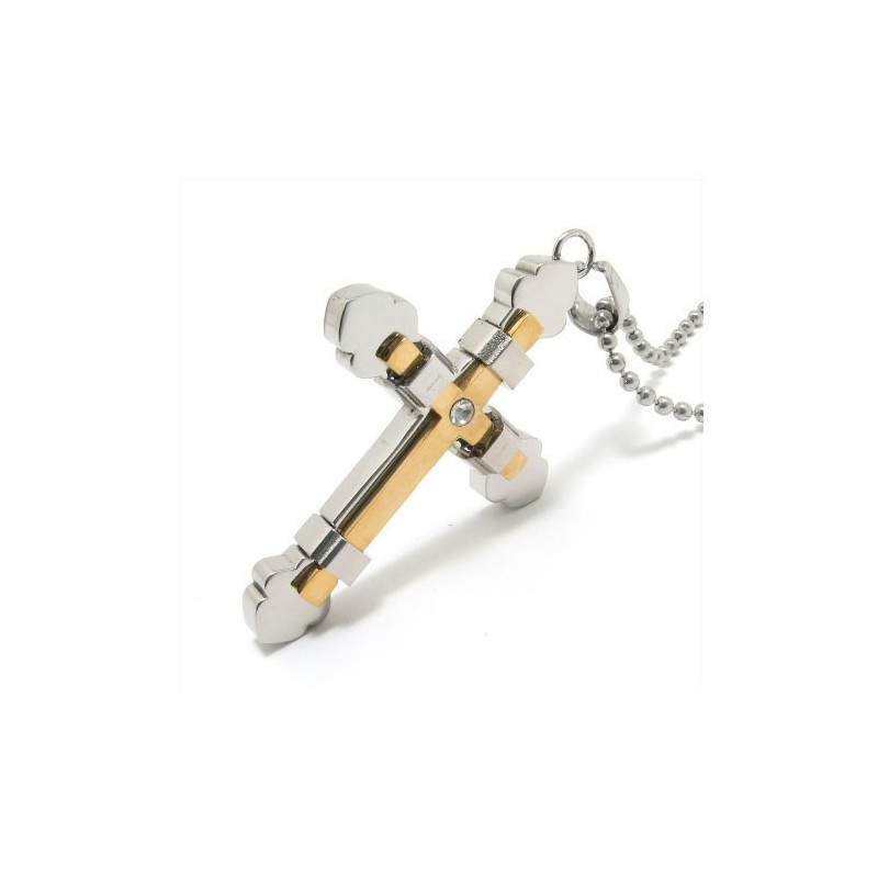 Herren-Halskette Mit Kreuzanhänger Aus Reinem Titan (Neu) Herren-Halskette Mit Kreuzanhänger Aus Reinem Titan (Neu)
