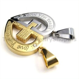 Love You Really Goldene Titan-Anhänger Für Liebhaber Mit Diamantfreien Ketten