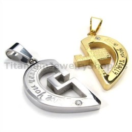 Love You Really Goldene Titan-Anhänger Für Liebhaber Mit Diamantfreien Ketten