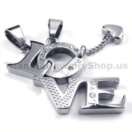 Love Titanium Lovers Anhänger Mit Diamantfreien Ketten