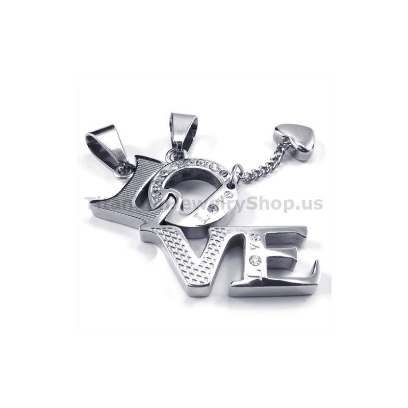 Love Titanium Lovers Anhänger Mit Diamantfreien Ketten Love Titanium Lovers Anhänger Mit Diamantfreien Ketten