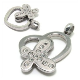 Modegeschenk Herzförmiger Titan-Diamant-Halskettenanhänger