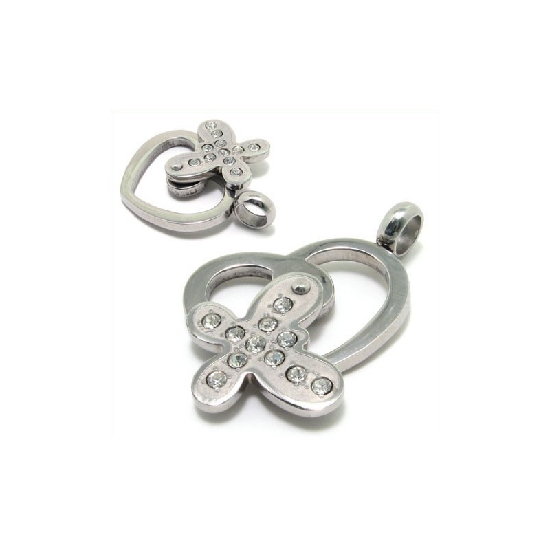 Modegeschenk Herzförmiger Titan-Diamant-Halskettenanhänger Modegeschenk Herzförmiger Titan-Diamant-Halskettenanhänger