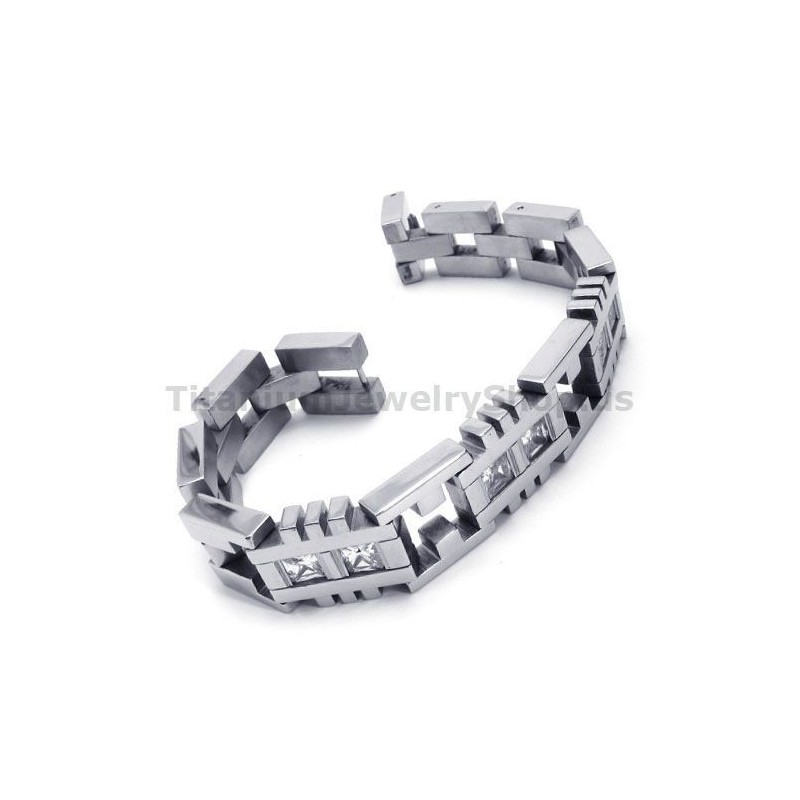 Herren Titan Armband Mit Diamanten Herren Titan Armband Mit Diamanten