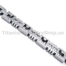 Herren Titan Armband Mit Diamanten