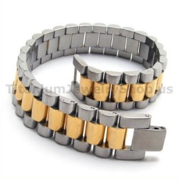 Goldenes Titanarmband Für Herren