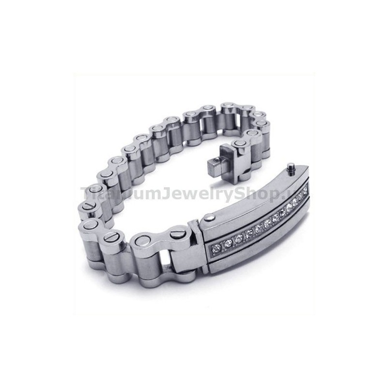 Herren Titan Armband Mit Diamanten Herren Titan Armband Mit Diamanten