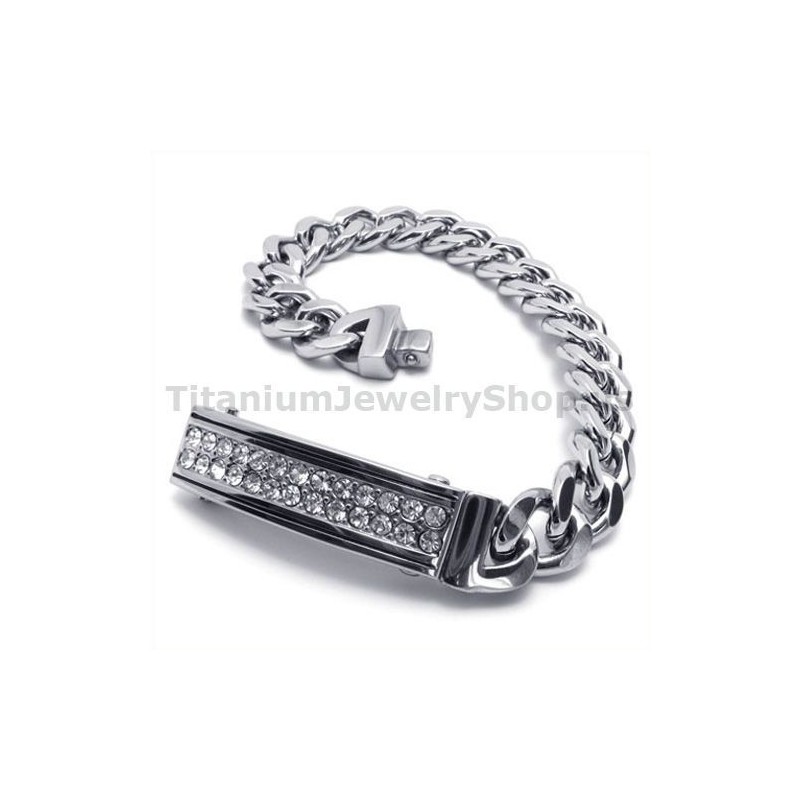 Herren Titan Armband Mit Diamanten Herren Titan Armband Mit Diamanten