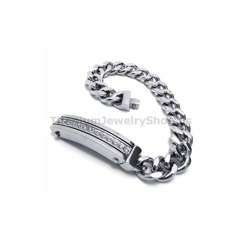 Herren Titan Armband Mit Diamanten Herren Titan Armband Mit Diamanten