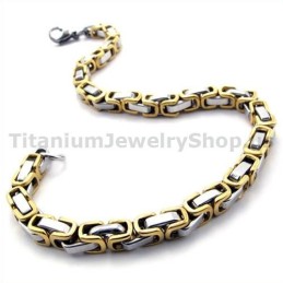 Goldenes Titanarmband Für Herren