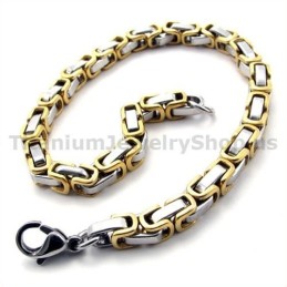 Goldenes Titanarmband Für Herren