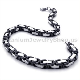 Schwarzes Titanarmband Für Herren