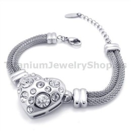 Damen Titan Armband Mit Diamanten