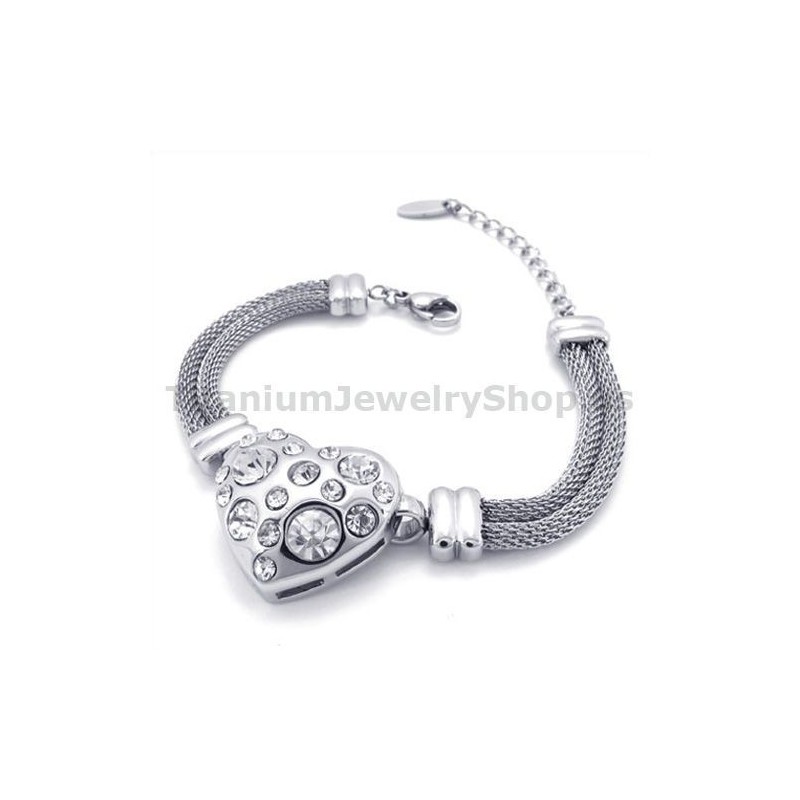 Damen Titan Armband Mit Diamanten Damen Titan Armband Mit Diamanten