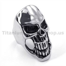 Totenkopfring Aus Titan