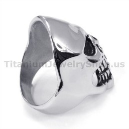 Totenkopfring Aus Titan