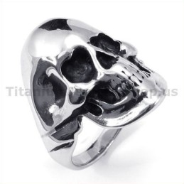 Totenkopfring Aus Titan