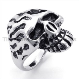 Totenkopfring Aus Titan