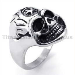 Totenkopfring Aus Titan