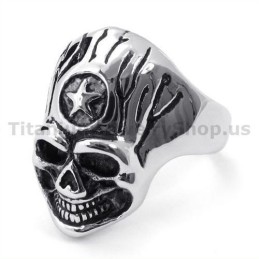 Totenkopfring Aus Titan