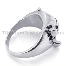 Titanring Mit Totenkopf