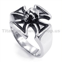 Titanring Mit Kreuzschädel