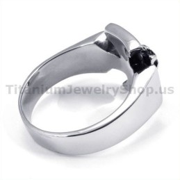 Titanring Mit Kreuzschädel