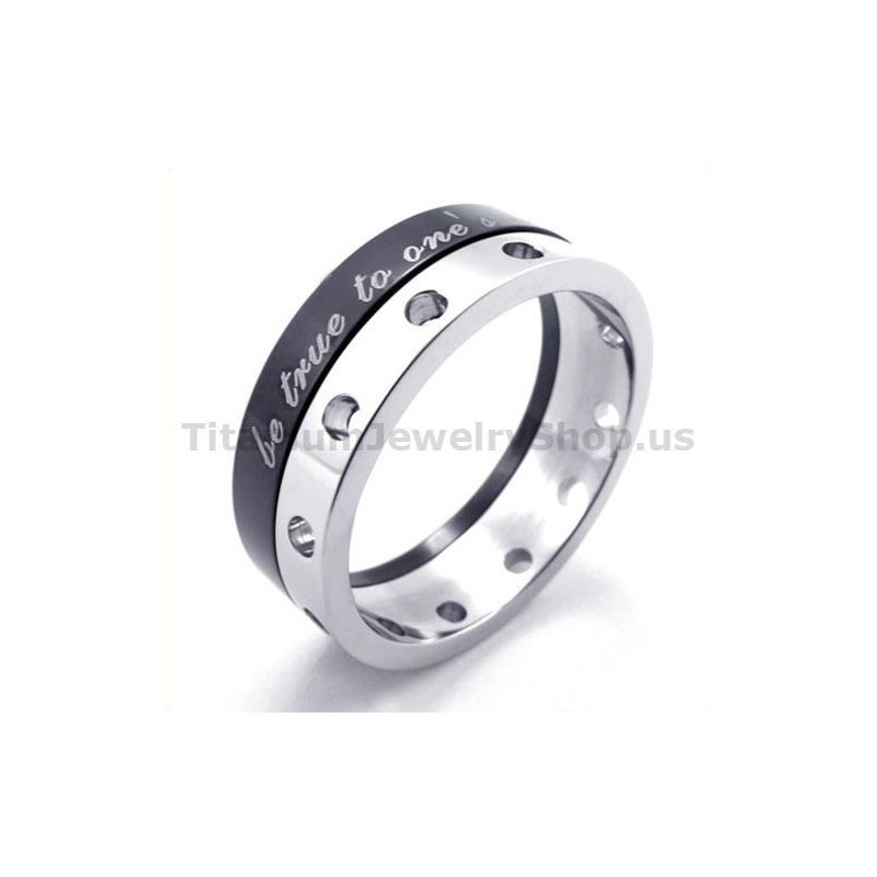 Schwarzer Titanring Schwarzer Titanring