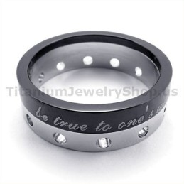 Schwarzer Titanring