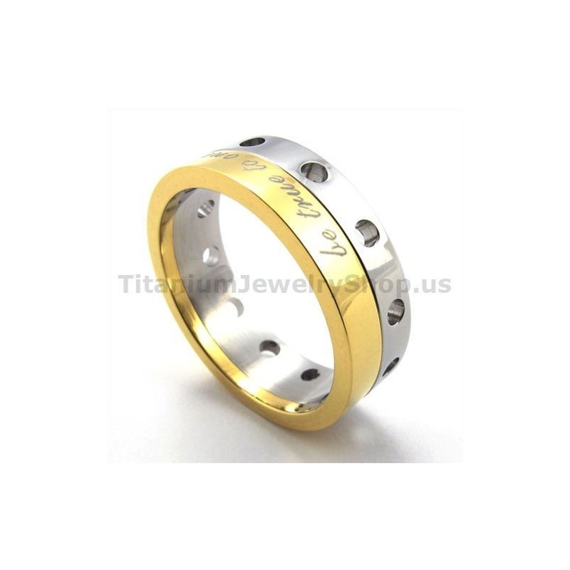 Goldener Titanring Goldener Titanring