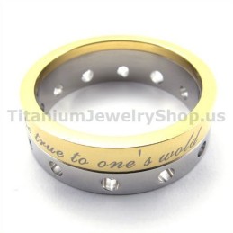 Goldener Titanring