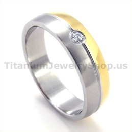 Titanring Mit Diamant