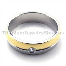 Titanring Mit Diamant