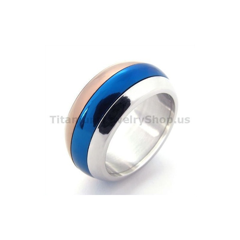 Dreifarbiger Titanring Dreifarbiger Titanring