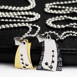 Love Sail Lovers Titan-Anhänger Valentinstagsgeschenke - Kostenlose Ketten