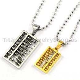 Abacus Titanium Lovers Anhänger Valentinstagsgeschenke - Kostenlose Ketten