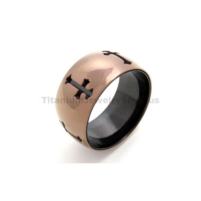 Klassischer Kreuz-Titanring Klassischer Kreuz-Titanring