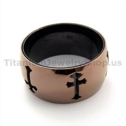 Klassischer Kreuz-Titanring
