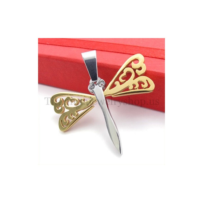 Gold Wings Libelle Titan Kreuz Anhänger Gold Wings Libelle Titan Kreuz Anhänger