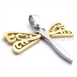 Gold Wings Libelle Titan Kreuz Anhänger