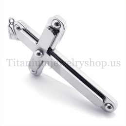 Zwei Schichten Mit Diamant Mode Titan Kreuz Anhänger